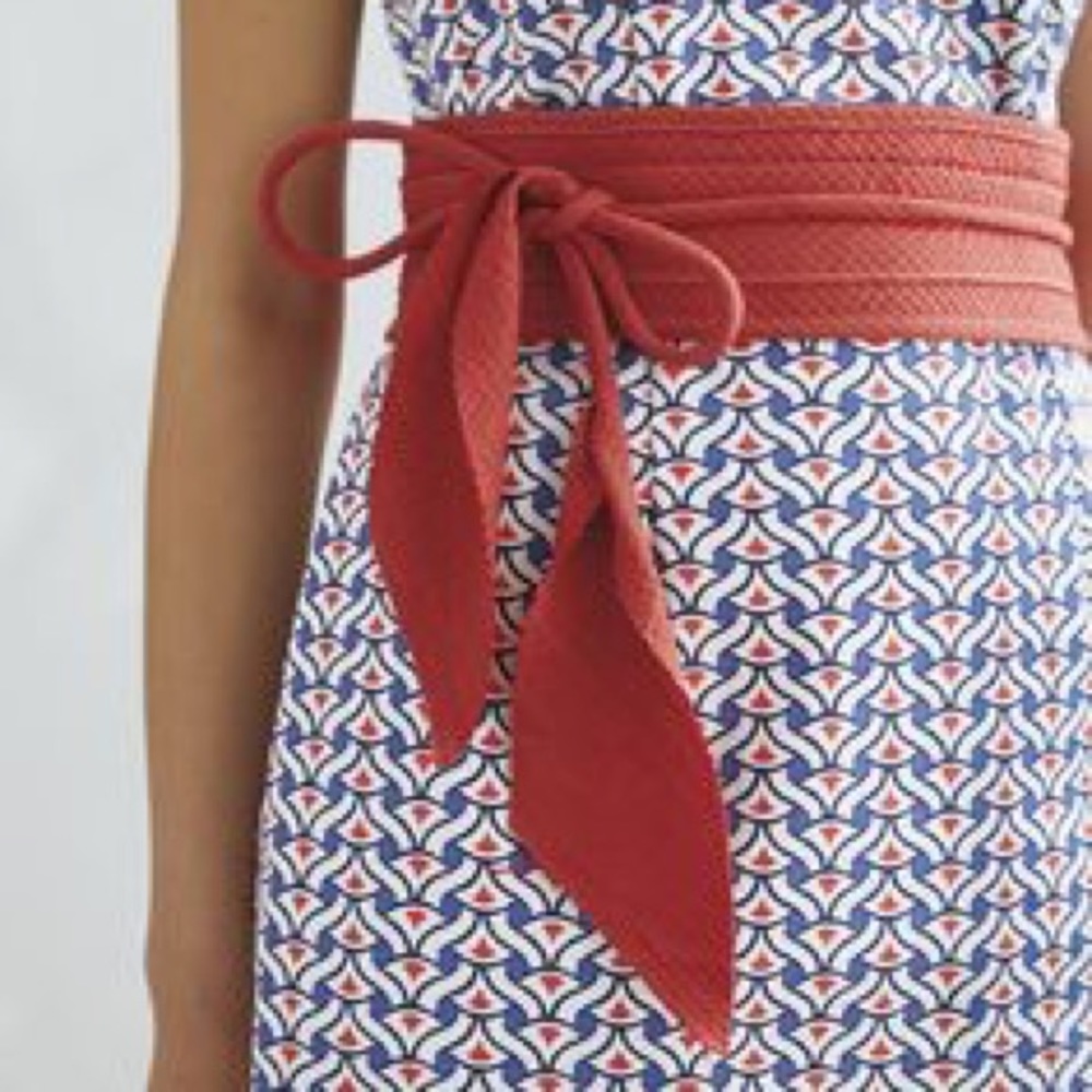 The Limited Obi Belt Red Faux Leather